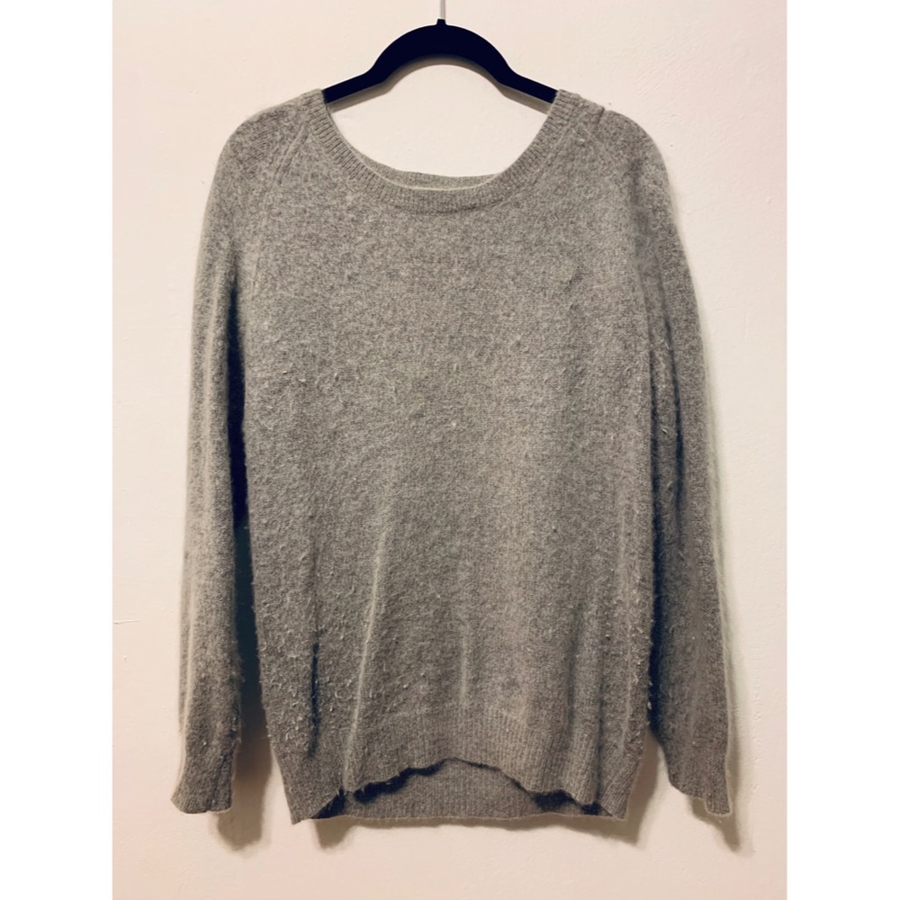 Acne Sweater M Warm Cozy Grey Angora Nylon